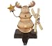Lighted Folk Art Jingle Bell Reindeer Christmas Stocking Holder Image