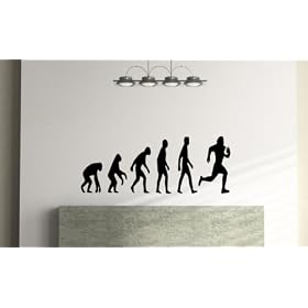 Evolution of rugby player 57x20 cm vinyl sticker art 16