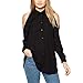 ZANZEA Women Chiffon Sheer Off Shoulder Long Sleeve Button Down Shirts Blouse
