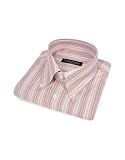 Forzieri Variegated Stripes Short-sleeve Cotton Italian Dress Shirt