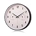 Retro Multiplex Non-Ticking Silent Wall Clock with Built in Thermometer [Celsius]/Hygrometer (Brown)