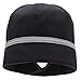 TrailHeads Women's Ponytail Hat - Reflective Cold Weather Running Beanie - Black/Snowflake