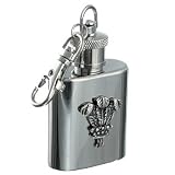 Review Sterling & Classic SC608 / Three Feathers 1oz Keyring Stainless Steel Hip Flask