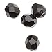 Czech Fire Polish Glass Beads 6mm Round Black “Jet” (25)
