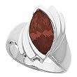 14K White Gold Mozambique Garnet Ring