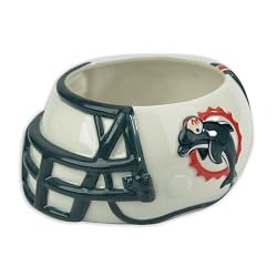Pack of 2 NFL Miami Dolphins Multi-Functional Mini Ceramic Helmet Bowls 5"