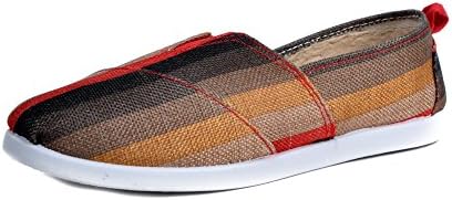 Women's Colorful Espadrilles Canvas Shoes (9, Red)