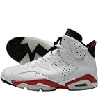 Nike Air Jordan 6 Retro  Bulls  VI White/Red/Black Mens Basketball Shoes 384664-102