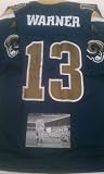 Kurt Warner Signed St. Louis Rams Football Jersey