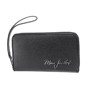 Marc by Marc Jacobs Black Metallic Canvas Long Wallet : victoria beckham fashion marc by marc jacobs marc jacobs seasonal