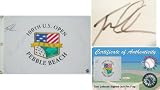 Tom Lehman Signed 2000 Pebble Beach US Open Flag - Tom Lehman Golf Sports Memorabilia
