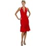 Short Party Dress by Sean Collection Silk Cocktail Dress (8872) RED M