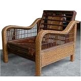 Rattan Floral Orchid Futon Chair Frame
