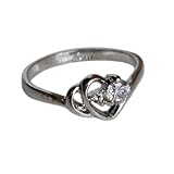 Fashion Plaza 18k White Gold Plated Use Swarovski Crystal Double Heart Engagement Ring R37