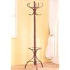 Wooden Cherry Finish Coat Rack with Umbrella Stand