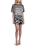 BCBGMAXAZRIA Women's Printed Jersey Boat Neck Dress