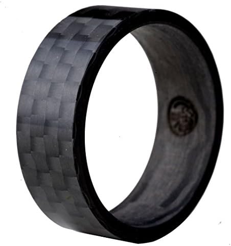 Men's Pure Carbon Fiber Ring Wedding Band 9mm (11)