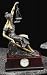 Executive Lawyer Gift- Bronzed Legal Brass Seated Lady Justice Quartz Clock on Burlwood Bronze Statue Sculpture