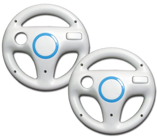 Mario Kart Racing Wheel for Wii (2pcs Bundle)
