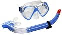Aqua Leisure Dolfino Tri-view Dive Mask with Dry Top Snorkel (Colors May Vary)