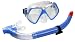 Aqua Leisure Dolfino Tri-view Dive Mask with Dry Top Snorkel (Colors May Vary)