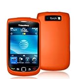 Orange Rubberized Snap-On Hard Skin Case Cover for Blackberry Torch 9800 Ph ....