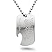 Stainless Steel Tiger Engraved Dog Tag Necklace - 18IN