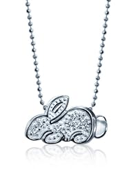 Alex Woo "Little Signs Animals" White Rabbit Pendant Necklace