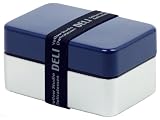 men's DELI 塗2段ランチボックス800ml(ベルト付) ネイビー 40040