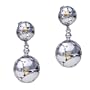925 Sterling Silver Round Shaped Leaf Dangle Earrings