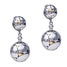 Round Shaped Leaf 925 Sterling Silver Earrings