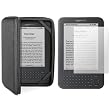 DIGIFLEX Black Hard Case Cover & Screen Protector for Amazon Kindle 3