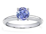 0.65 cts Genuine Purple Sapphire Solitaire Engagement Ring - 14kt White or Yellow Gold