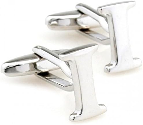 SunShine Day Designer Cufflinks For Men The Custom Initials &Amp; Letter I Cufflinks With Silver Color