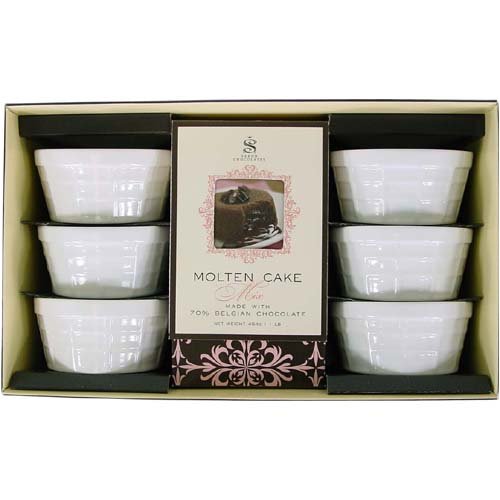 Belgian Chocolate Luxury Molten Cake Mix with Ramequins by Saxon