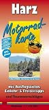 Produkt-Bild: Motorradkarte Harz: Mit Ausflugszielen, Einkehr- & Freizeittipps und Tourenvorschl&auml;gen, wetterfest, reissfest, abwischbar, GPS-genau. 1:200000