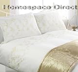 Double Bed Duvet Cover And Pillowcase Set - Anna, Cream