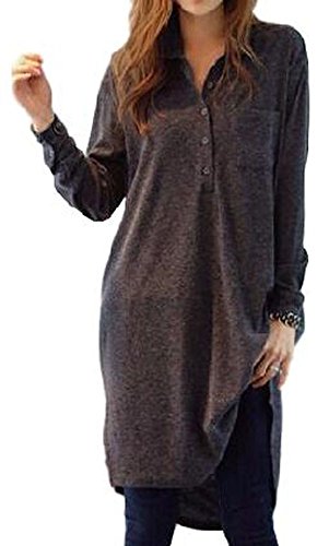 (ボヌール) BONHEUR シャツ ワンピース レディース マタニティ ニット バック テイル Aライン チュニック ロング マキシ ゆったり 大きめ