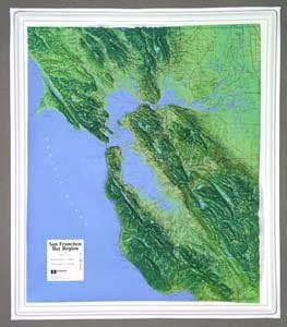 Hubbard Scientific Raised Relief Map K-SF2225 San Francisco Bay