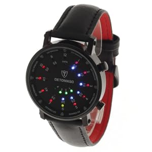  DETOMASO Herrenuhr Spacy Timeline Rund Schwarz/Schwarz/Leder G-30730-BK 