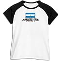 T-Shirt Raglan Woman White " Property Of Argentine Nation / Flag Transfer " Argentina Country