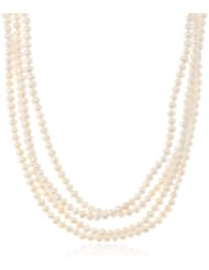 White Freshwater Cultured Pearl Endless Necklace (5-5.5mm), 100"