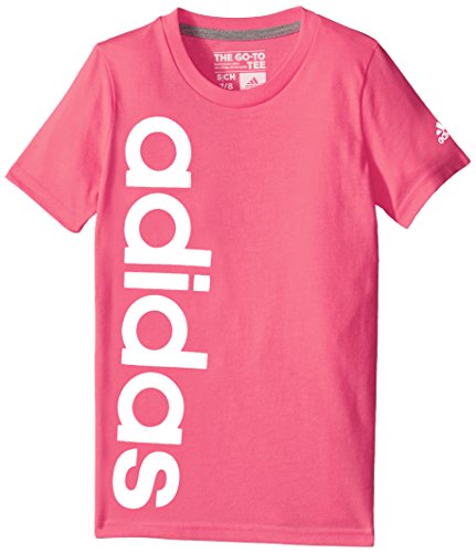adidas Big Girls' Lineer Gradient T-Shirt, Pink Glow, Medium