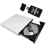 Slim External USB 2.0 CD-ROM Drive for Acer Aspire One 8.9 (all) mini Acer Aspire One AO751h AOA110 AOA150 AOD150 AOD250 w/ AGPtek USB 2.0 All-in-One Card Reader