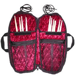 Coffin Case BB-100 Drum Stick Bag, Black Exterior with Red Interior by 