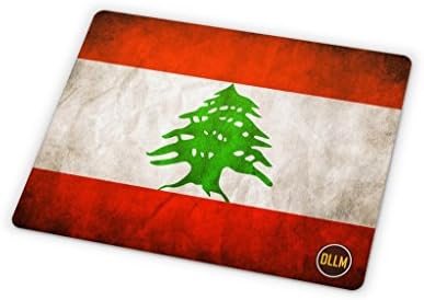 DLLM Lebanese Vintage Country Flag Gaming Computer Mouse Pad Mat