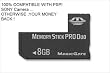 8GB 8 GB memory stick pro duo media for Sony PSP Camera