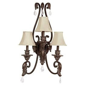 Capital Lighting 3825GB-428 3 Light Verona Wall Sconce, Gilded