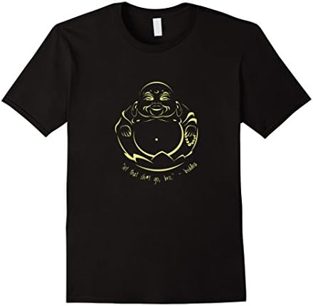 Men's Let That Shit Go Buddha Shirt - Buddhism Shirt Medium Black