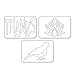 Sizzix Sizzlits Die Set 3PK - Thanks Set by Karen Burniston